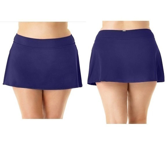 NWT!Anne Cole Plus Swim Skirt Navy - Picture 1 of 2